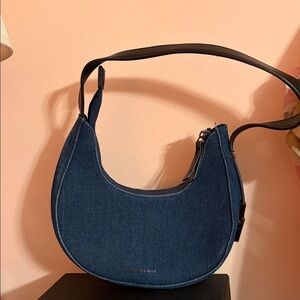 Chic Blue Denim Shoulder Bag